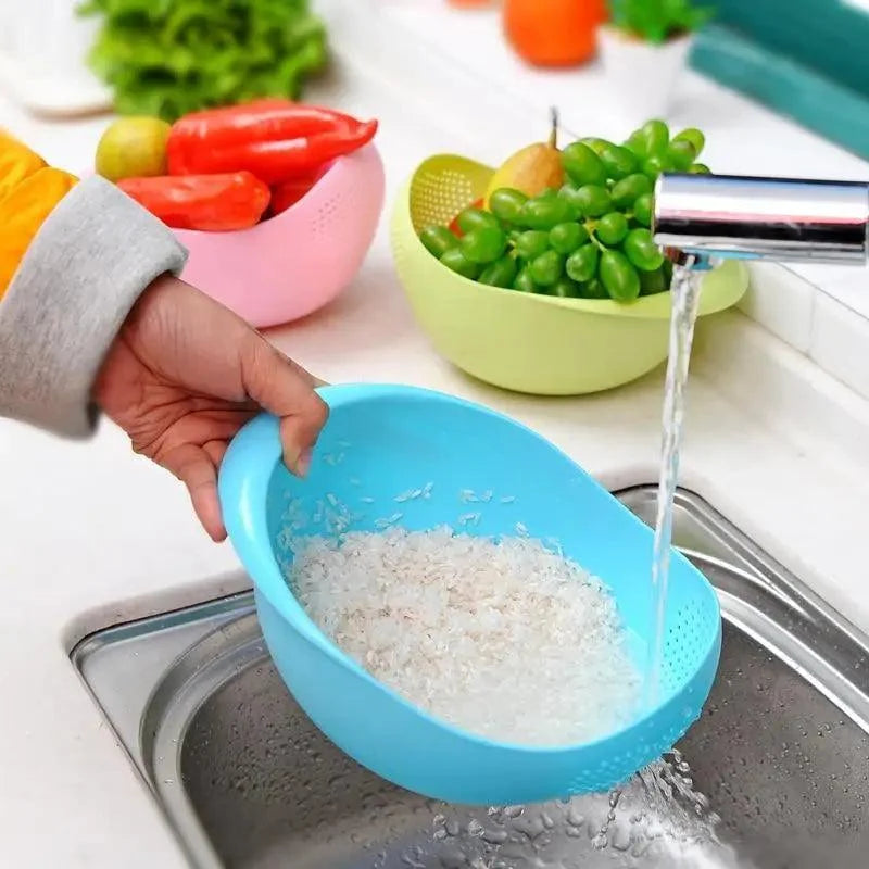 2-Pack Nordic Rice & Vegetable Washing Strainer – Food Grade Drain Basket