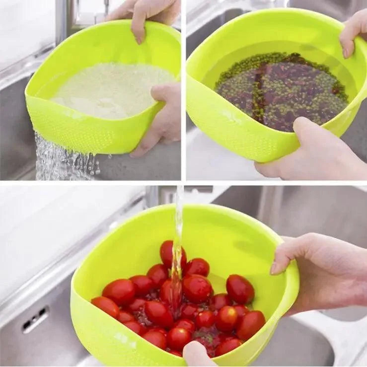 2-Pack Nordic Rice & Vegetable Washing Strainer – Food Grade Drain Basket