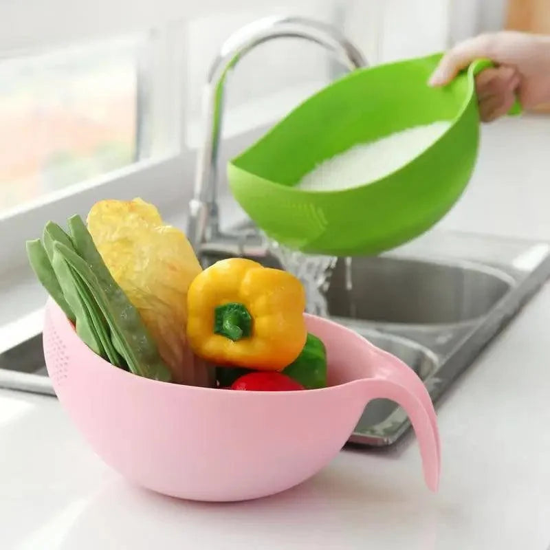 2-Pack Nordic Rice & Vegetable Washing Strainer – Food Grade Drain Basket