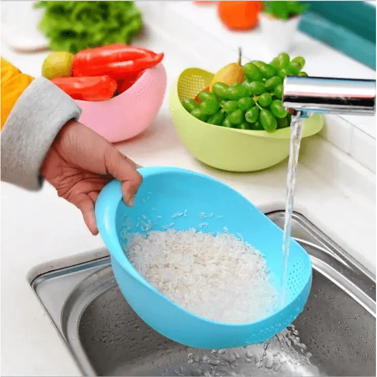 2-Pack Nordic Rice & Vegetable Washing Strainer – Food Grade Drain Basket