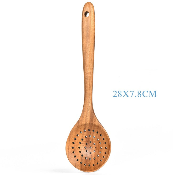 7-Piece Teak Wood Cooking Utensil Set – Handcrafted Kitchen Essentials