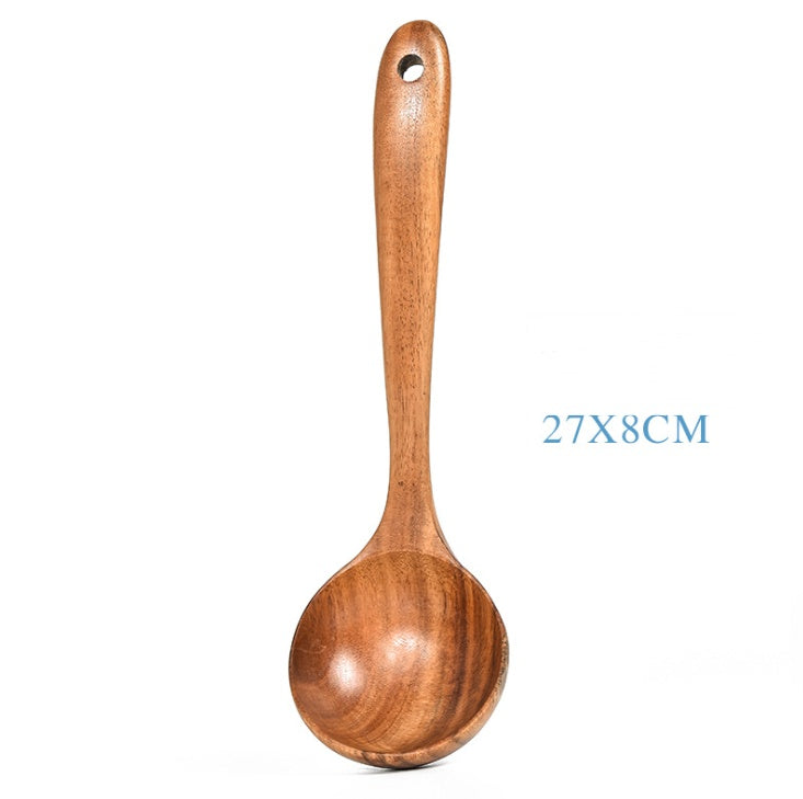7-Piece Teak Wood Cooking Utensil Set – Handcrafted Kitchen Essentials