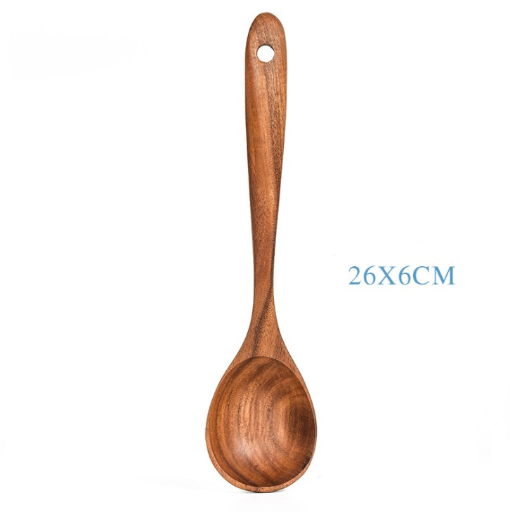 7-Piece Teak Wood Cooking Utensil Set – Handcrafted Kitchen Essentials
