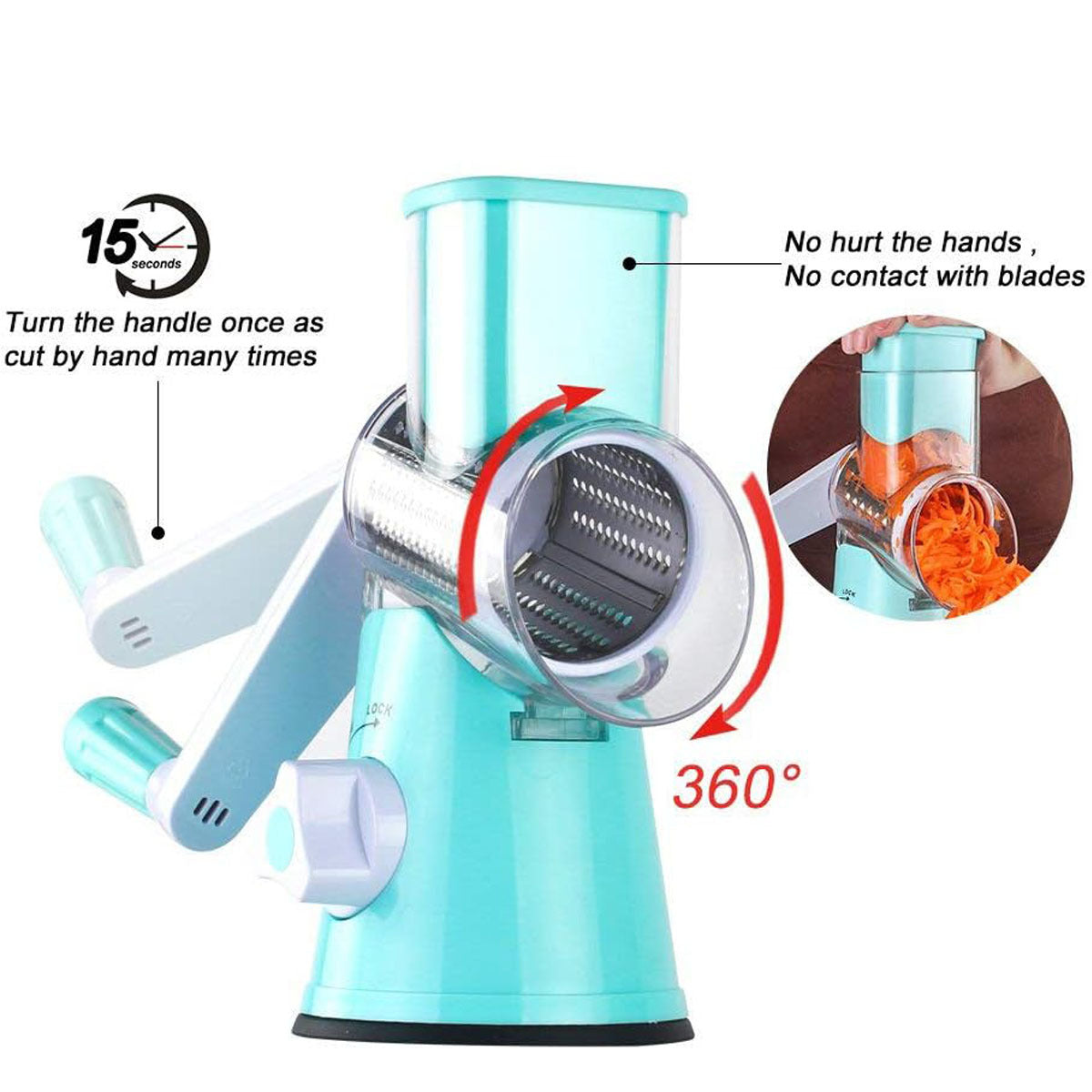 Round Mandoline Slicer – Multifunctional Vegetable, Potato & Cheese Cutter