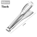 Stainless Steel Kitchen Tongs with Silicone Tips – BBQ & Cooking Clamp