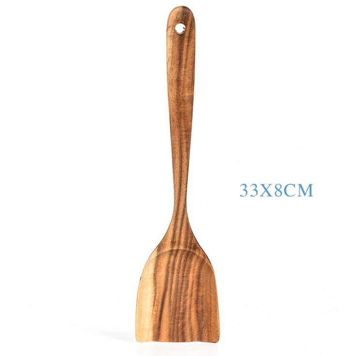 7-Piece Teak Wood Cooking Utensil Set – Handcrafted Kitchen Essentials