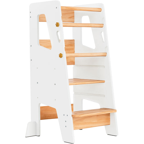 Adjustable Toddler Kitchen Helper Tower – Safety Learning Step Stool for Kids