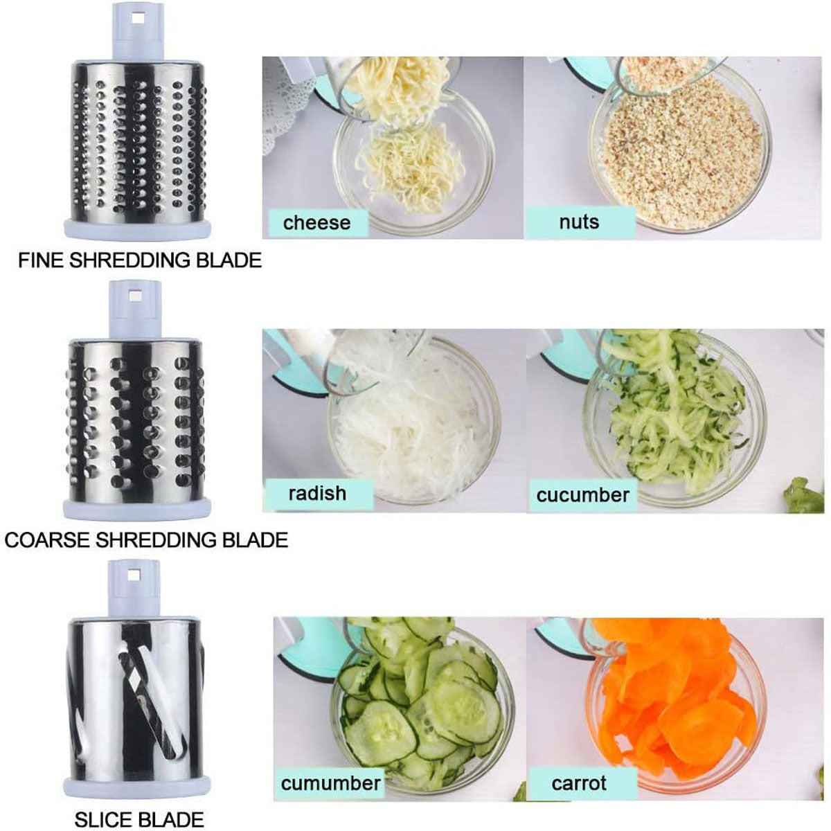 Round Mandoline Slicer – Multifunctional Vegetable, Potato & Cheese Cutter