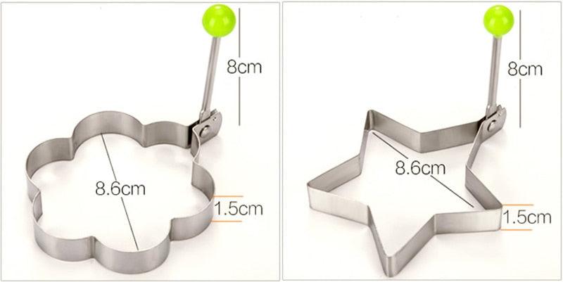 Stainless Steel Egg Ring Molds – Fun Shape Fried Eggs & Pancakes