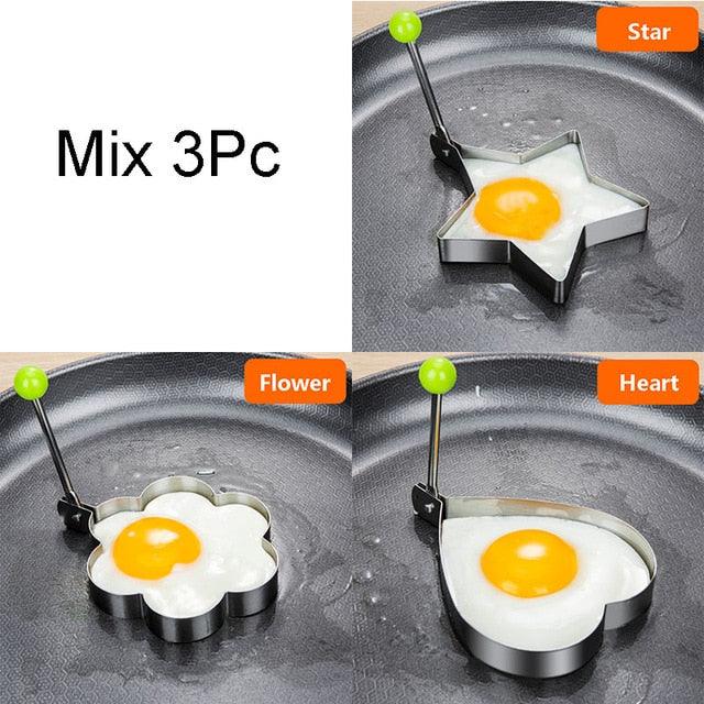 Stainless Steel Egg Ring Molds – Fun Shape Fried Eggs & Pancakes